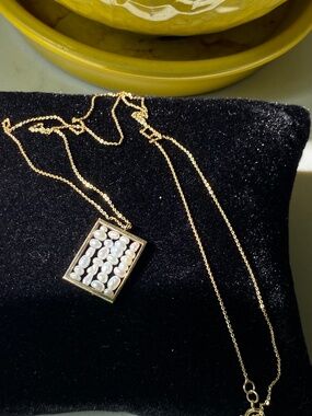 WWAKE 14k Pearl Small Weaving Pendant Necklace